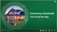 Perform a bandwidth test using the app